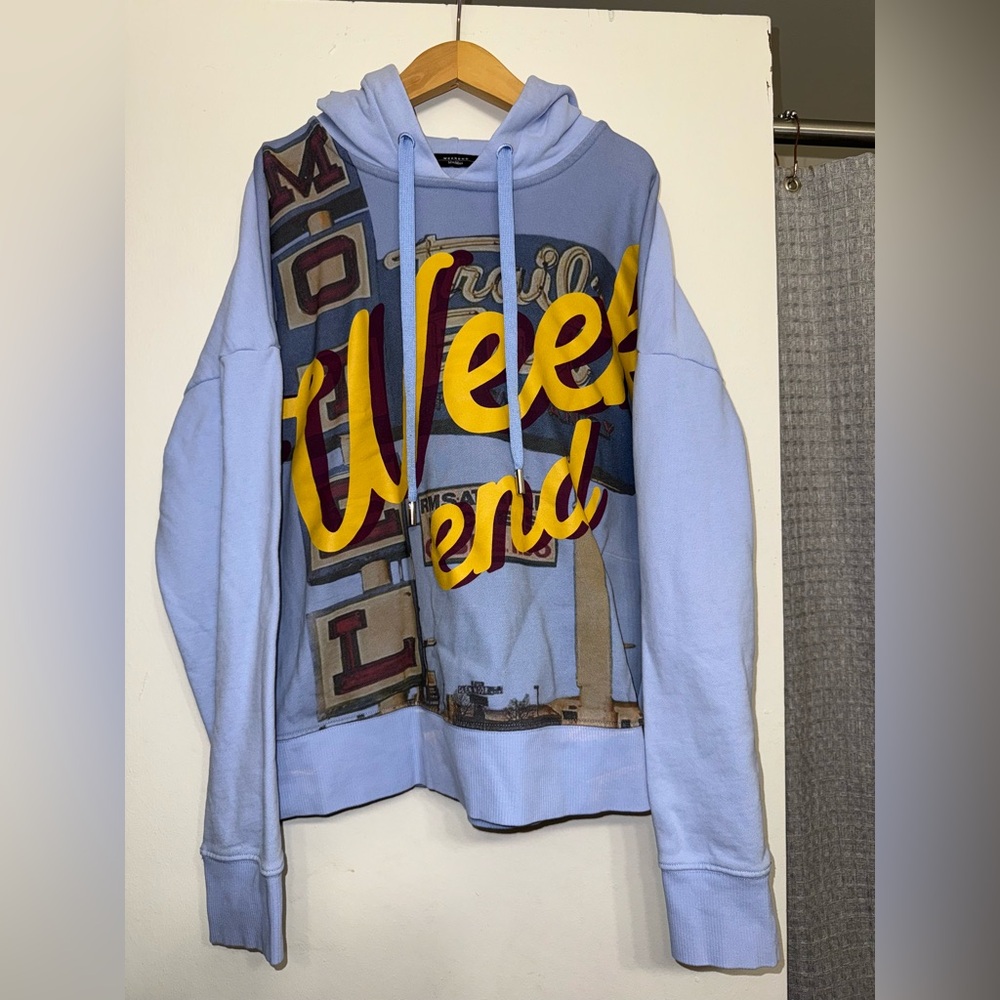 MaxMara Weekend Blue Graphic Hoodie - Picture 2 of 4